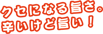 クセになる旨さ。辛いけど旨い！